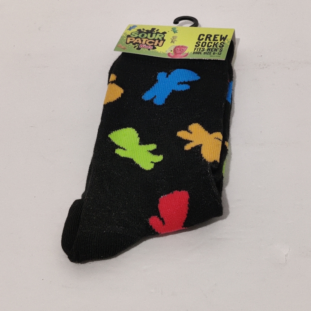 Adult Sour Patch Kids Crew Socks Novelty Funny Candy Gummy